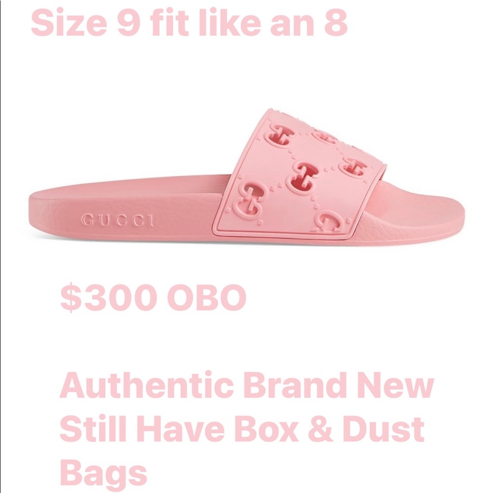 Pink Gucci Flip Flops